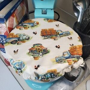 Farm Truck Goldenrod Floral Reversible KitchenAid Mixer Mixing Bowl Cover Decor